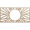 Ekena Millwork Hoover Wood Fretwork Pierced Ceiling Medallion, Red Oak, 24"W x 12"H x 8 7/8"ID x 3/8"T CMWP24X12X0375HORO - alternate 1